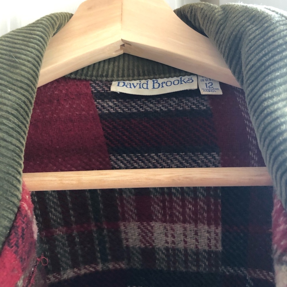 David Brook’s patchwork, size 12 jacket